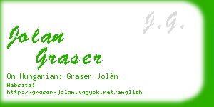 jolan graser business card