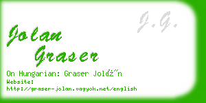 jolan graser business card